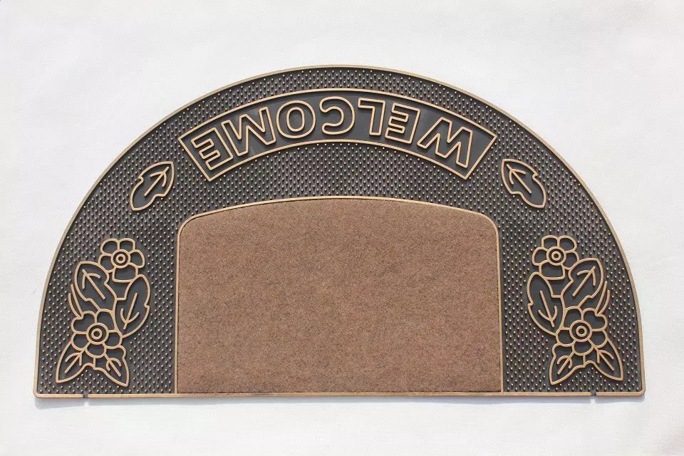 Rubber WELCOME pads, rubber pads, entry pads, floor pads, pvc anti-slip pads, foot pads, injection molded pads full figure