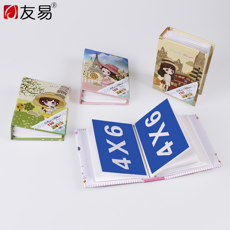 Youyi's new discounted box-free cartoon photo album, 4R100 standard 6-inch simple photo album details Picture
