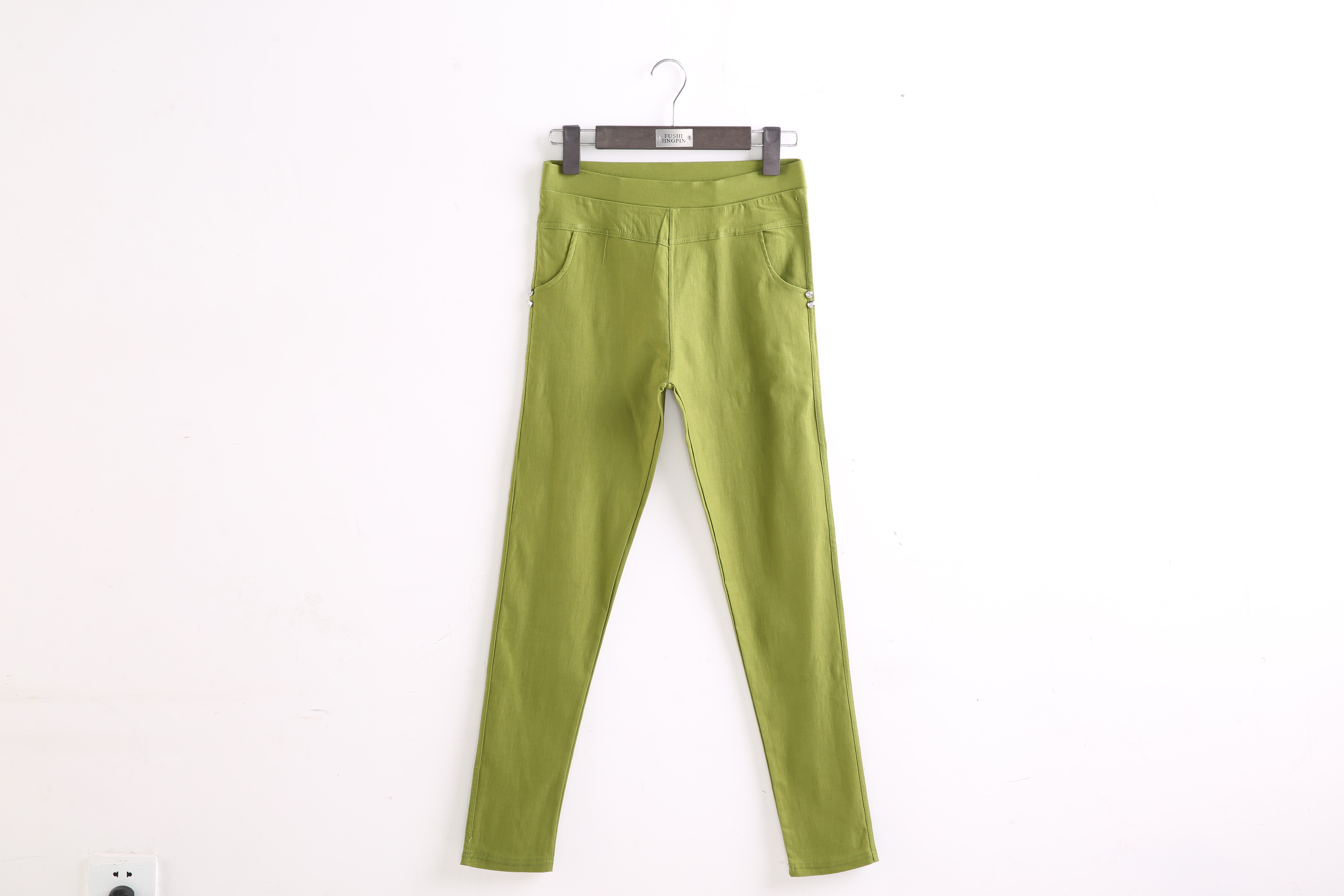 Ten plain weave color pants, thin style details Picture