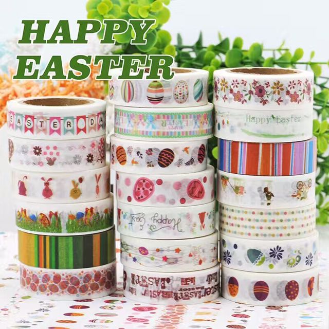 【复活节】节日系列和纸胶带 手账装饰贴1.5cm*10m