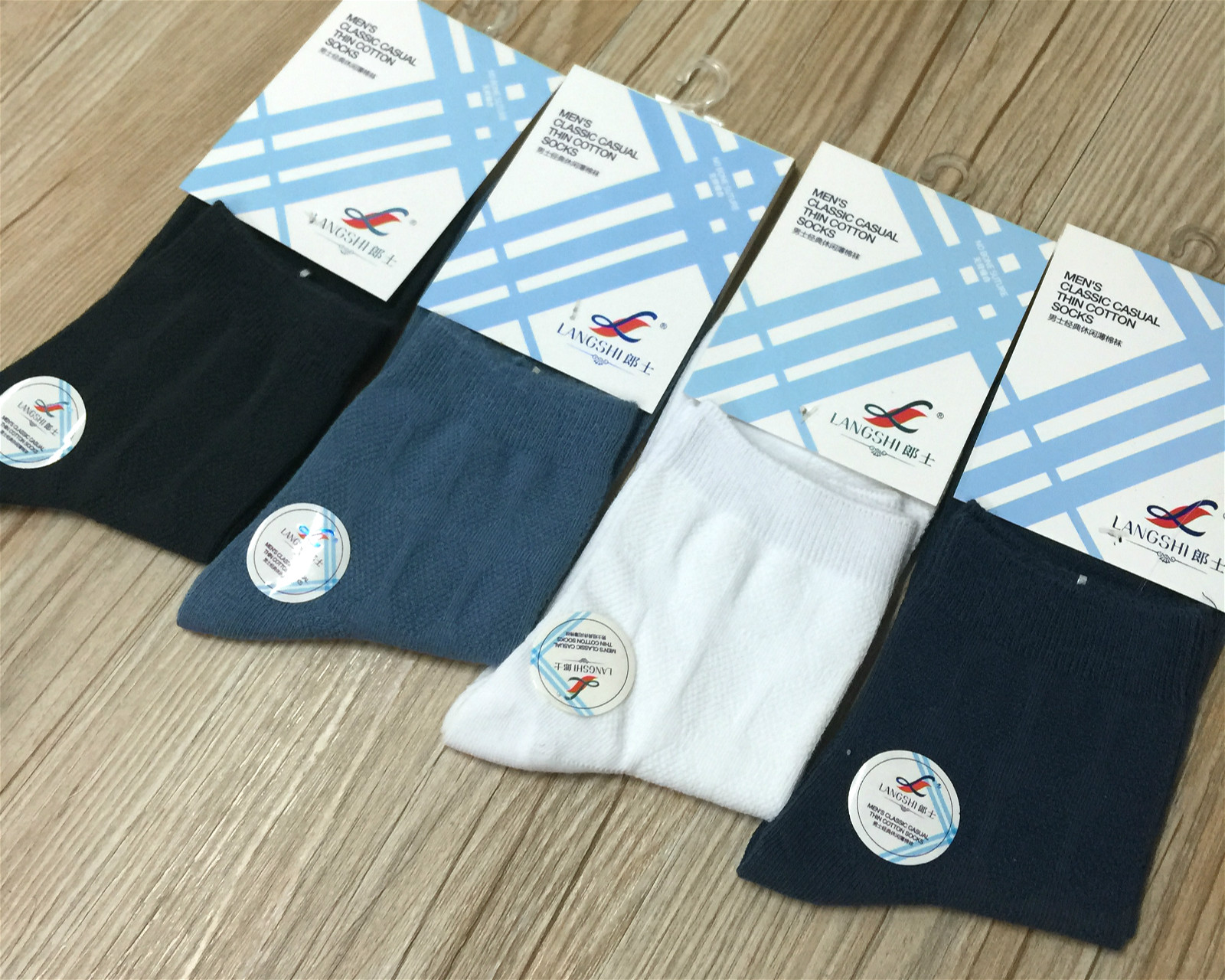 Men's thin cotton socks medium length spring hot style thumbnail