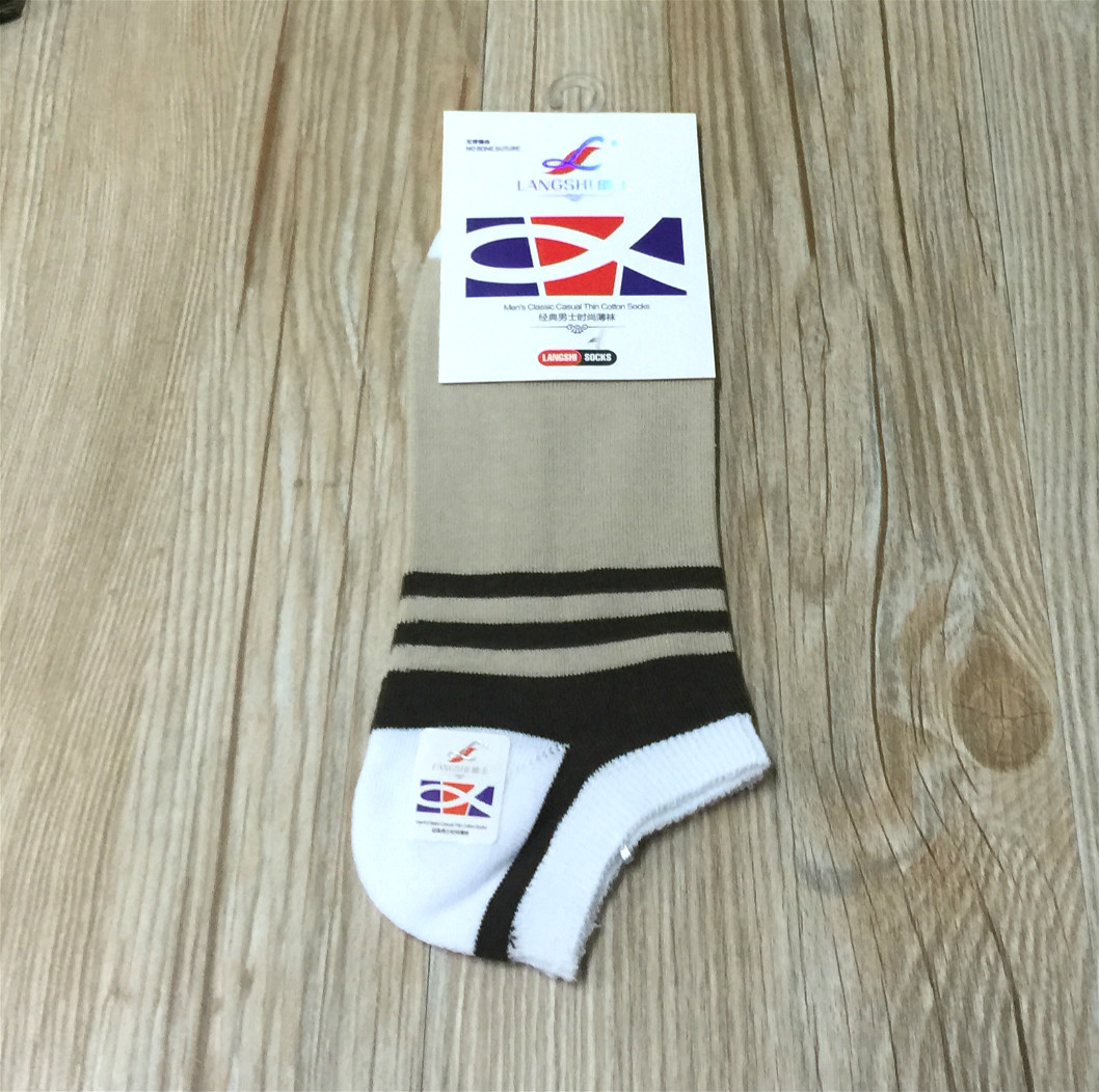 Men's thin short socks made of pure cotton fabric, men's boat socks Specification image