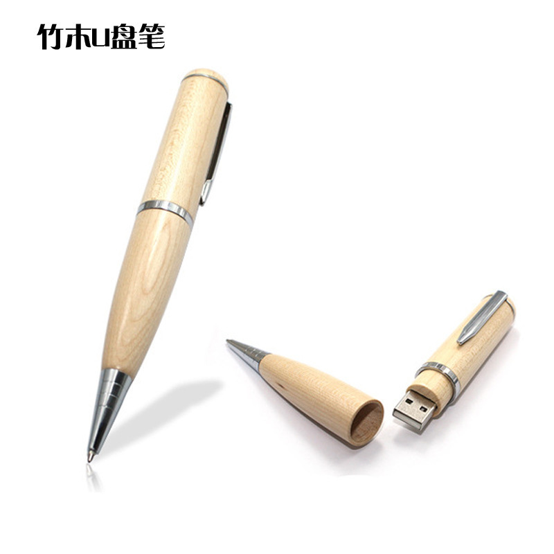 Factory direct sales of 16G wooden USB flash drive pen. Company exhibition event promotional gift USB flash drive details Picture
