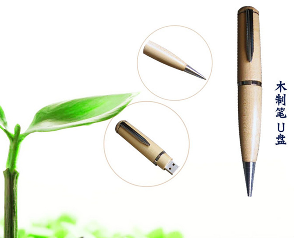Factory direct sales of 16G wooden USB flash drive pen. Company exhibition event promotional gift USB flash drive