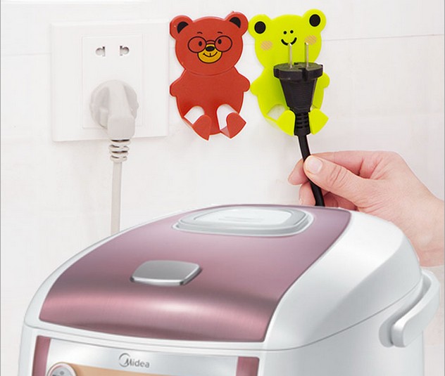 Cartoon wire storage rack 2 plug arrangement storage rack new strange products kitchen gadgets