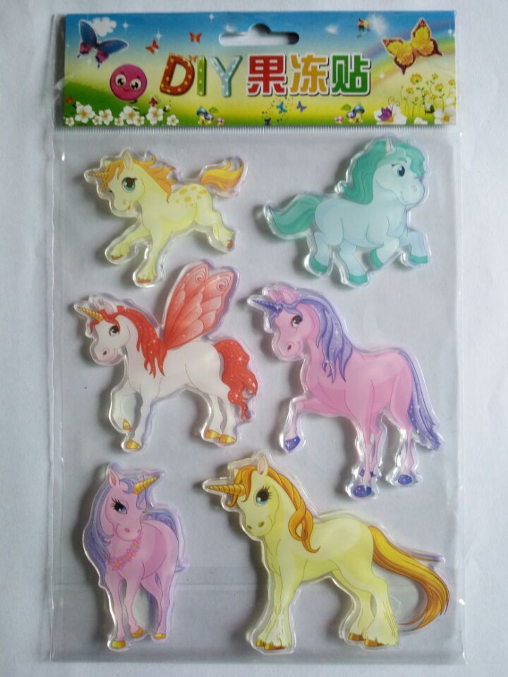 新款15*25cm软胶贴TPR窗贴冰箱 果冻贴,加产品图