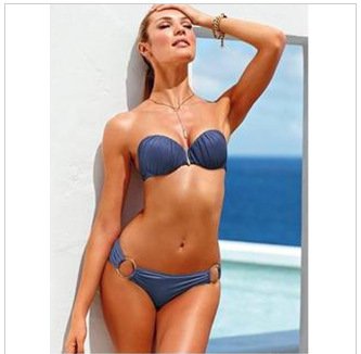 The new Victoria's Secret bikini is a steel buttress with a metallic ring on the speedo full figure