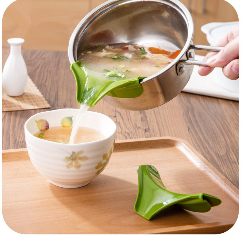 Silicone funnel spillproof kitchen utensil Pot utensil deflector Kitchen gadget TV TV shopping