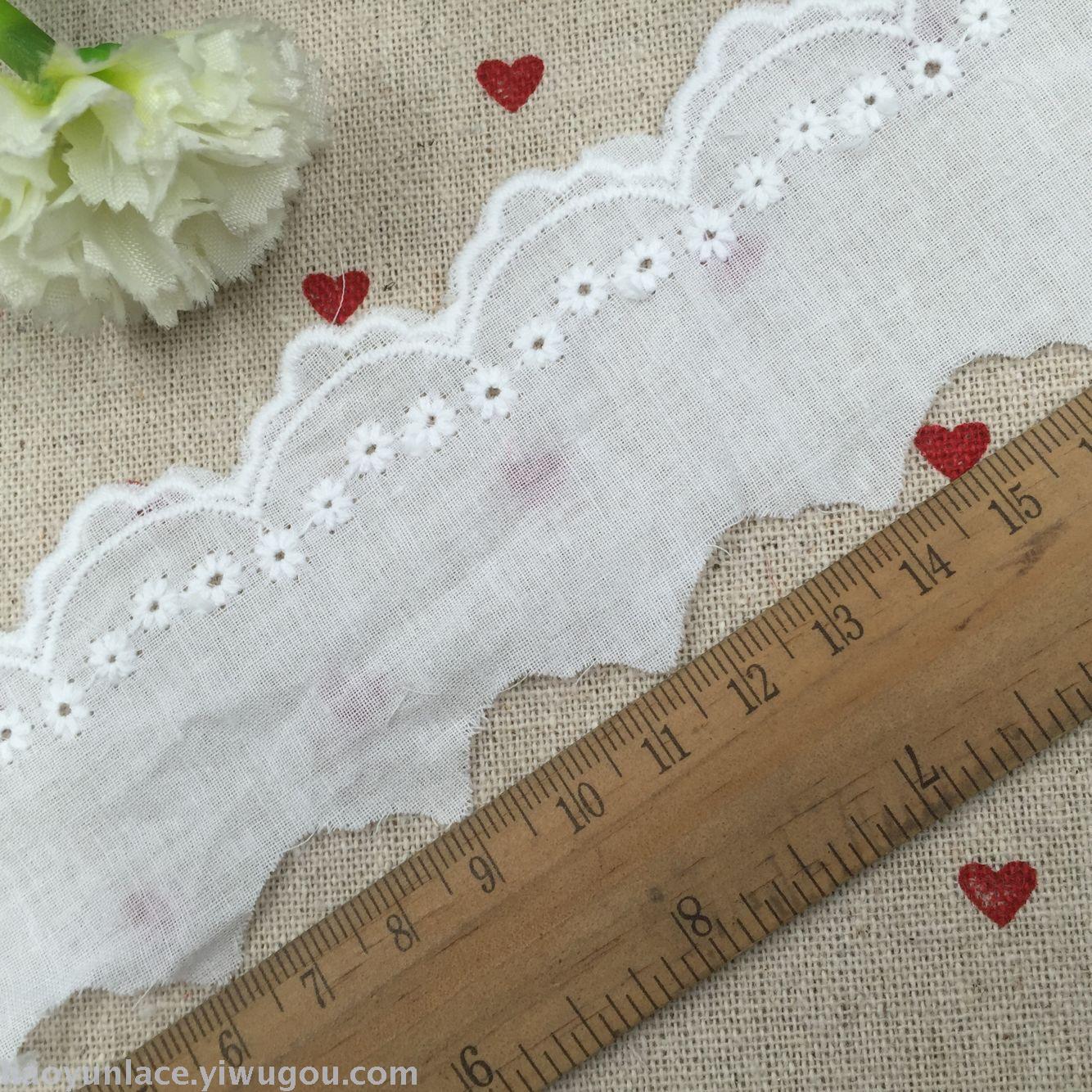 [Recommended By The Manager] Cotton Lace Bleached White Clothing Accessories Diy Manufacturers Spot Diy Manufacturers Spot Specification drawing