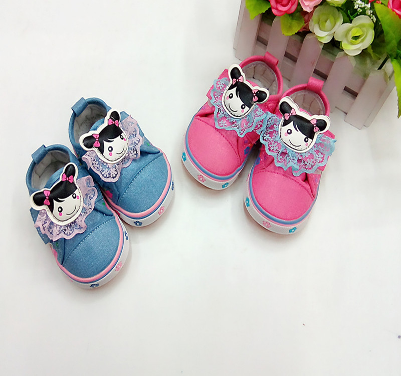 2017新款童鞋防滑耐磨小童布面宝宝单鞋批发