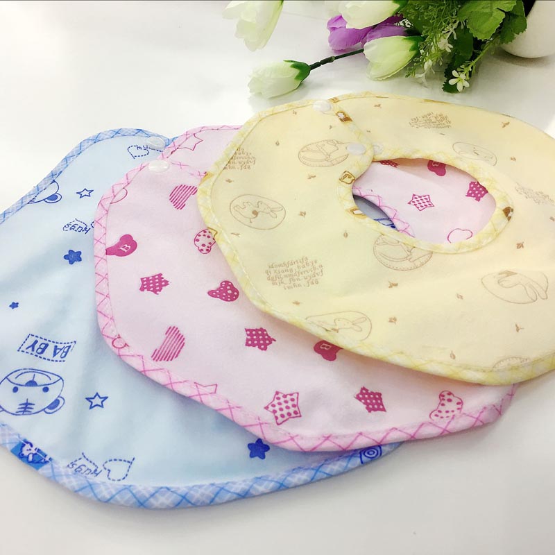 厂家直销新款婴儿防水全棉围兜婴儿八角围兜细节图