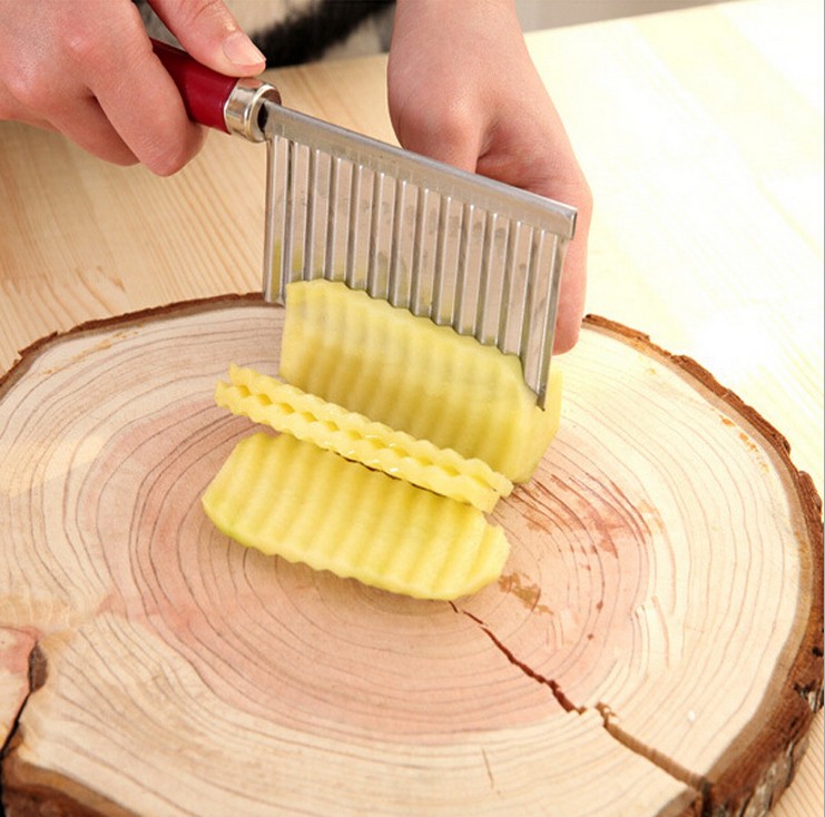 Potato chip wavy potato knife chip cutter kitchen gadgets novelty special products