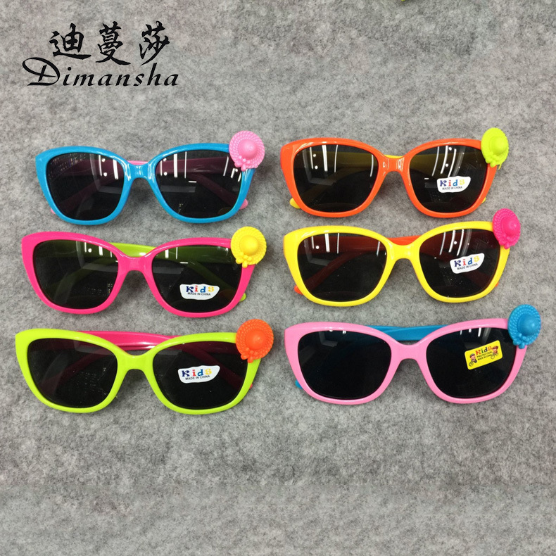 New cute children's glasses cartoon colorful children's mirror cute modeling sunglasses thumbnail