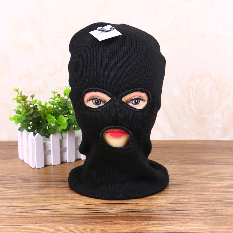 Three-hole hat warm hat anti-terror hat