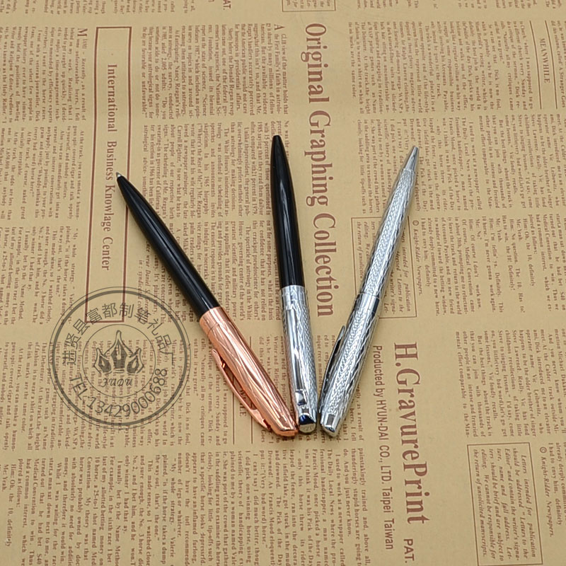 Factory direct sales of golden advertising pens, creative metal ballpoint pens and gift pens Specification image