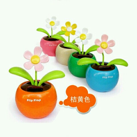 Solar flower Solar car accessories do not need to charge automatically swing
