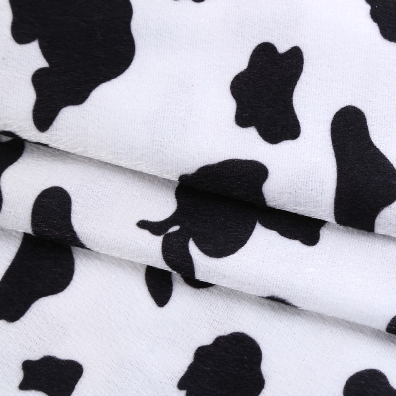 Printed Short Plush, Various Flower Shapes
