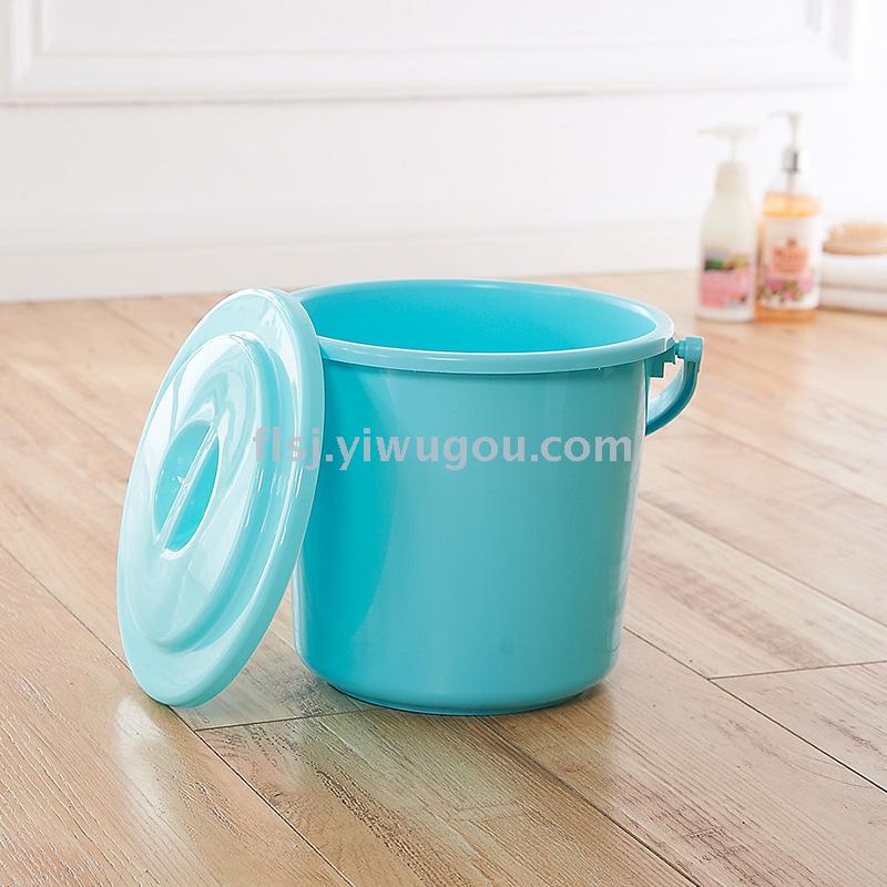 320 thickened hand-held bucket with lid, plastic bucket, household bath, car wash and laundry bucket, large water storage bucket Specification image