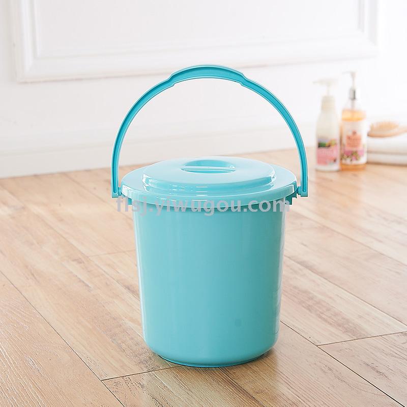 320 thickened hand-held bucket with lid, plastic bucket, household bath, car wash and laundry bucket, large water storage bucket details Picture