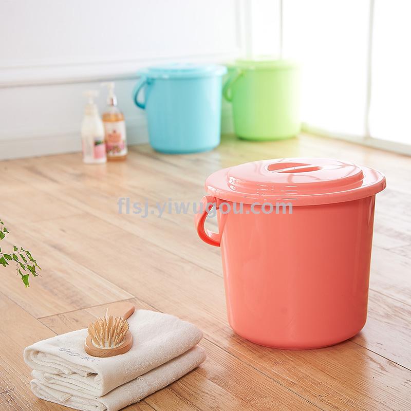 320 thickened hand-held bucket with lid, plastic bucket, household bath, car wash and laundry bucket, large water storage bucket