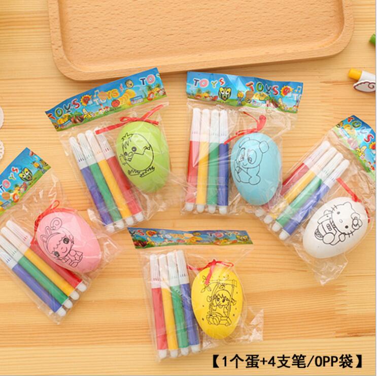 DIY stick figures, Easter eggs, children's cartoon painting, handmade eggshells, handcrafted educational toys, small gifts Specification image