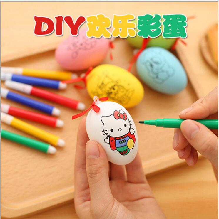 DIY stick figures, Easter eggs, children's cartoon painting, handmade eggshells, handcrafted educational toys, small gifts