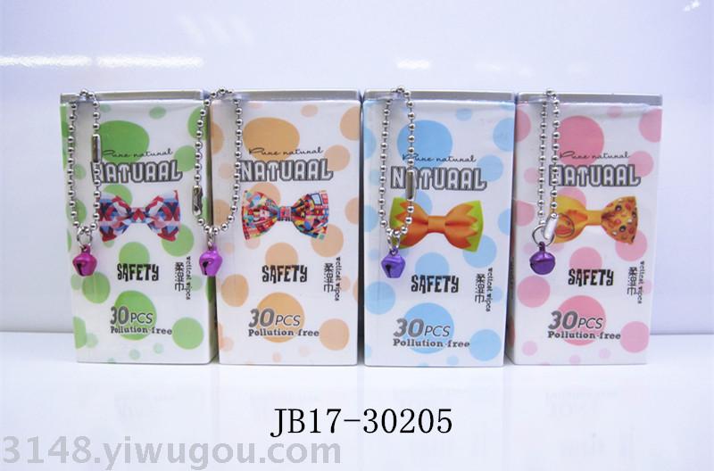 新款蝴蝶结圆点30片抽取式湿巾