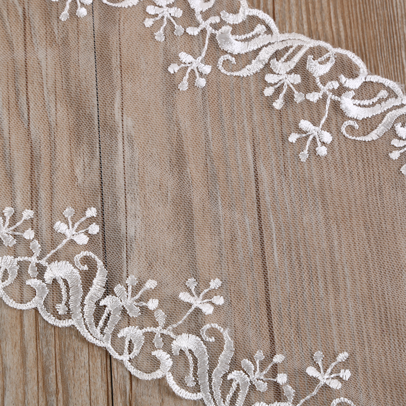 Factory direct sales of exquisite mesh fabric with transparent edges and embroidered lace clothing accessories Specification image