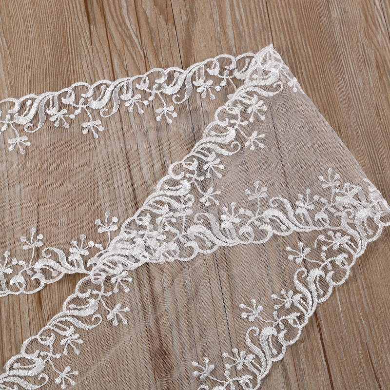 Factory direct sales of exquisite mesh fabric with transparent edges and embroidered lace clothing accessories Application Scenario