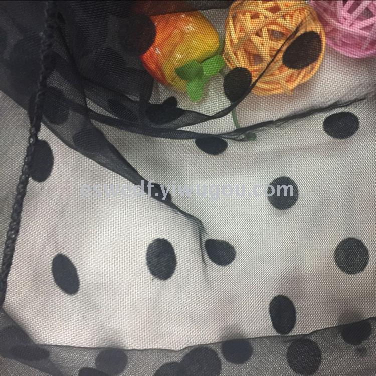 A variety of popular micro-business flocked mesh DIY base layer shirts, see-through outfits, fabric designs and production details Picture