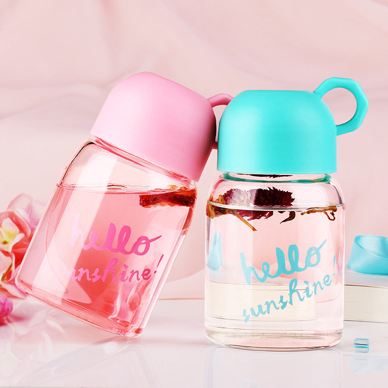 厂家直销玻璃杯韩版创意潮流便携水杯玻璃随手杯学生杯可定制图