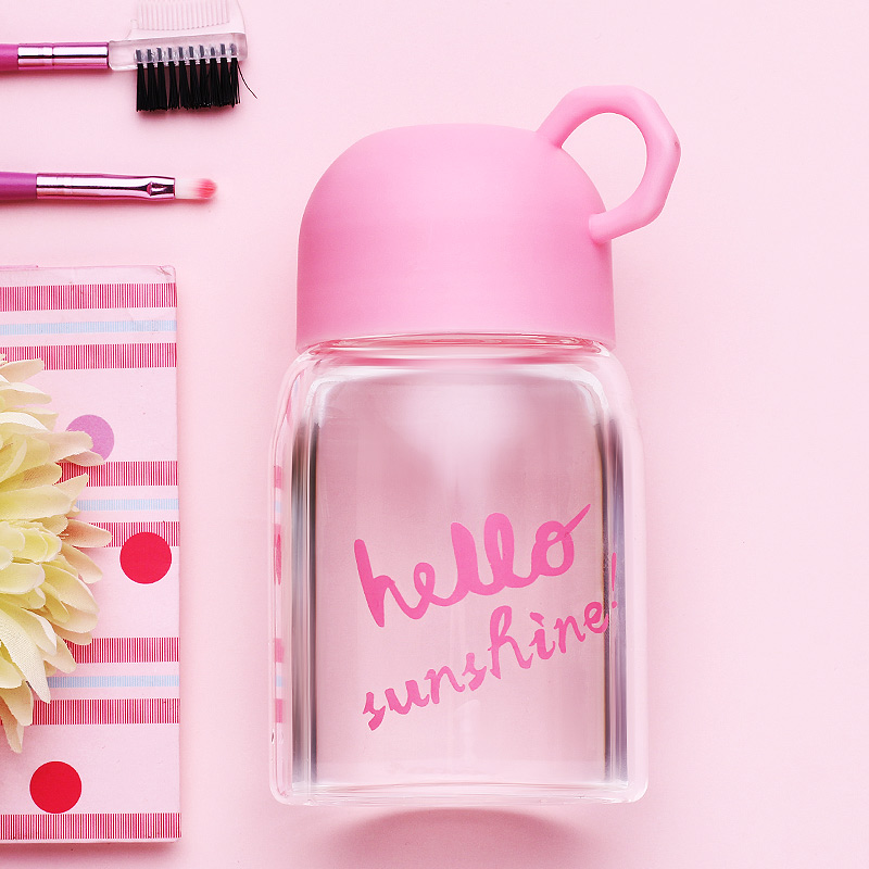 厂家直销玻璃杯韩版创意潮流便携水杯玻璃随手杯学生杯可定制细节图