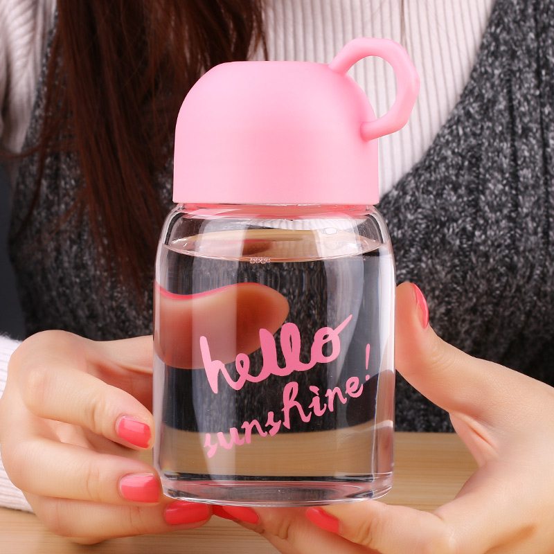 厂家直销玻璃杯韩版创意潮流便携水杯玻璃随手杯学生杯可定制产品图