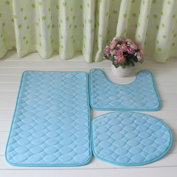 Thickened flannel embossed toilet three-piece set, water-absorbing and heat-keeping toilet three-piece set full figure