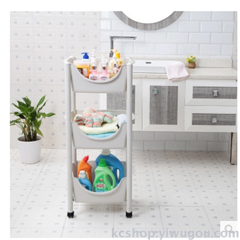 Thickened bathroom plastic storage rack, multi-functional storage and organization rack details Picture