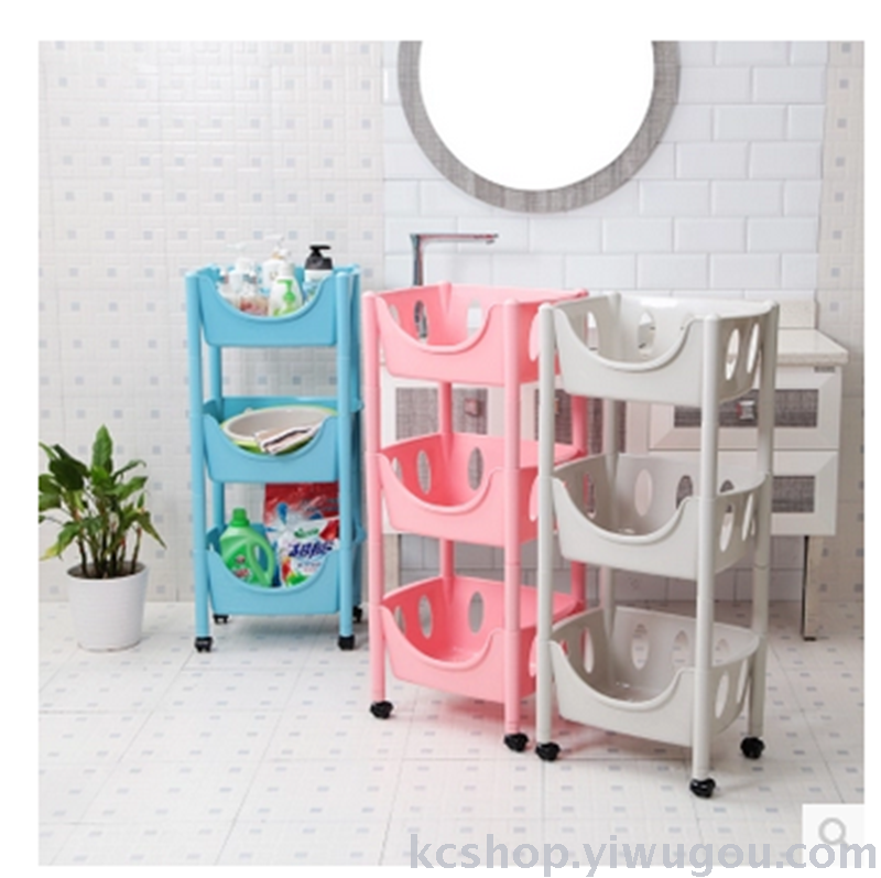 Thickened bathroom plastic storage rack, multi-functional storage and organization rack Application Scenario