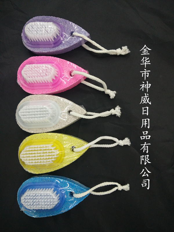 水滴型带刷磨脚石（刷子86孔）脚挫，去死皮