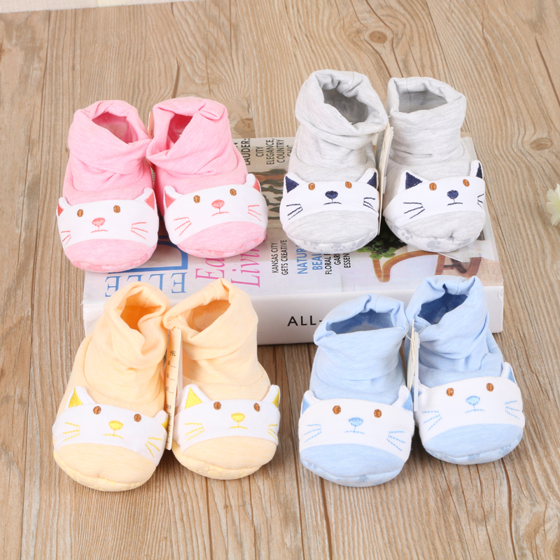 Shirley baby worsted cotton embroidered kitten single shoe soft soles baby shoes baby shoes