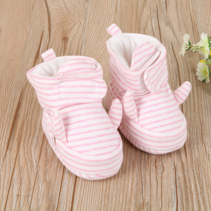 Snow Eva Spring and Autumn color cotton horn tri-stick buckle does not remove soft soles baby shoes baby shoes thumbnail