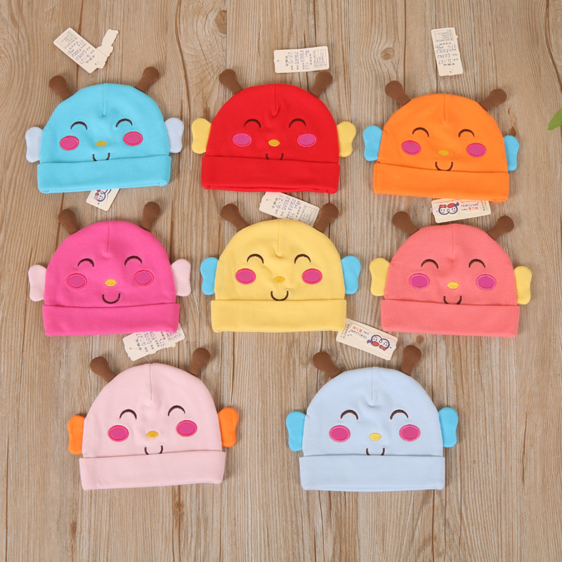 Shirley doll two-horn smiling face cover cap fashion cute knit cap