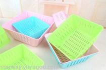 Basket Fruit basket Storage basket Fashion creative fruit basket washing vegetables blue plastic basket
