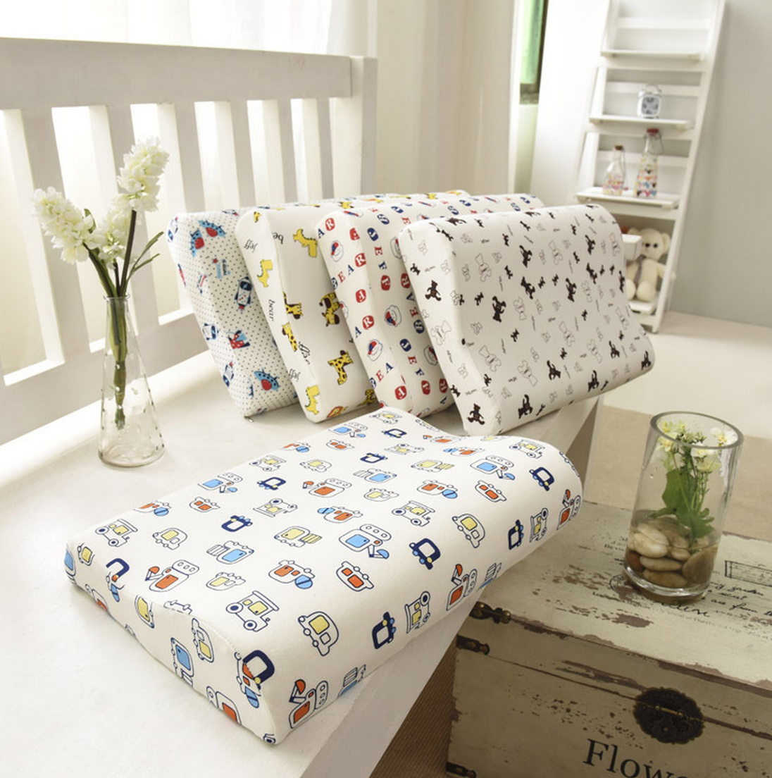 Knitted cotton children's pillow memory pillow baby slow rebound baby health core can be branded wholesale
