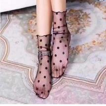 韩国渔网袜女网眼堆堆袜打底丝袜蕾丝网状短袜