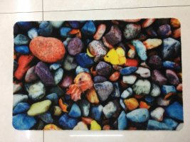 Velvet printed floor MATS, foot MATS, water-absorbing anti-slip MATS, door MATS, outdoor MATS, printed MATS, 38*58cm details Picture