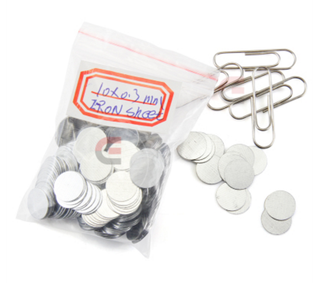 HF圆形铁片镀锌防锈超薄铁片礼品包装盒配件磁铁配套