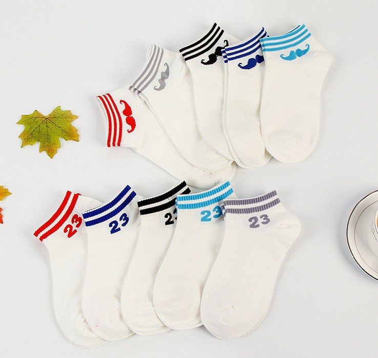时尚短袜全棉女士袜子23数字纯棉船袜 隐形浅口袜