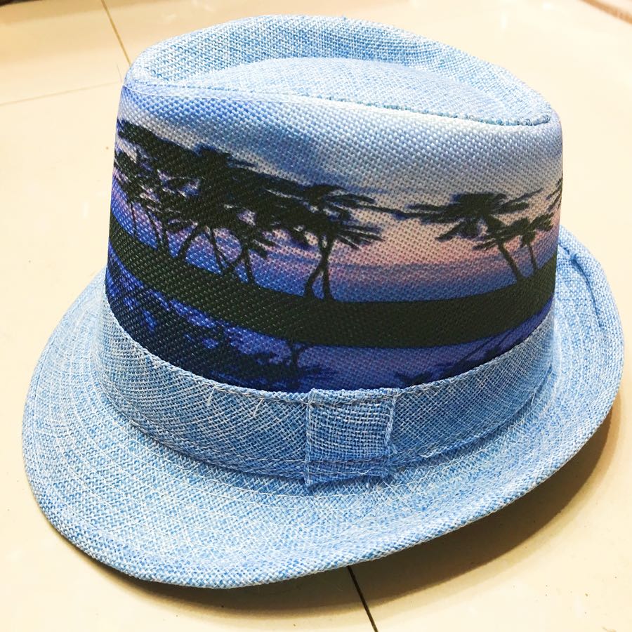 European And American Foreign Trade New Beach Hat Wholesale And Retail British Printed High-End Korean Jazz Hat Papyrus Hemp Material Specification drawing
