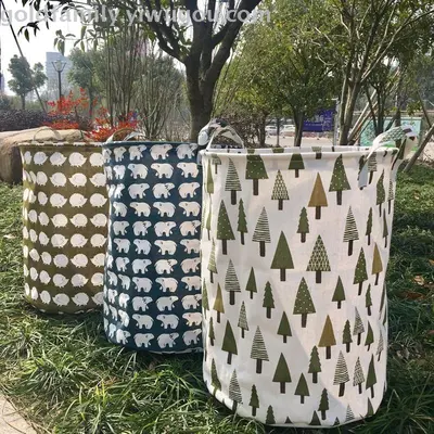 Zakka Cotton And Linen Storage Pail Storage Box Basket Laundry Bag Dirty Laundry Basket Bathroom Kitchen Living Home Fold