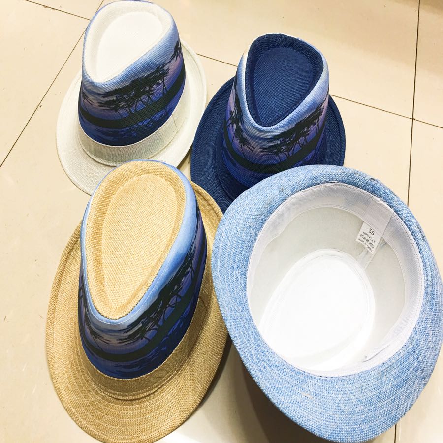 European And American Foreign Trade New Beach Hat Wholesale And Retail British Printed High-End Korean Jazz Hat Papyrus Hemp Material