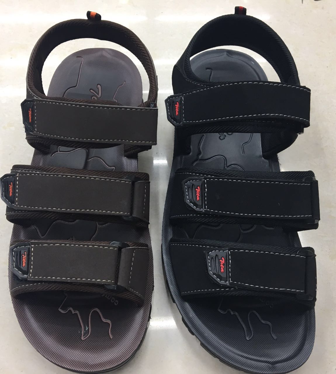 PU injection molded sole PU woven strap top men's sandals The most popular beach shoes beach sandals